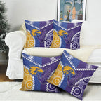 Football Eagles and Dockers Pillow Cover 2026 Together Aboriginal Polynesian Pattern