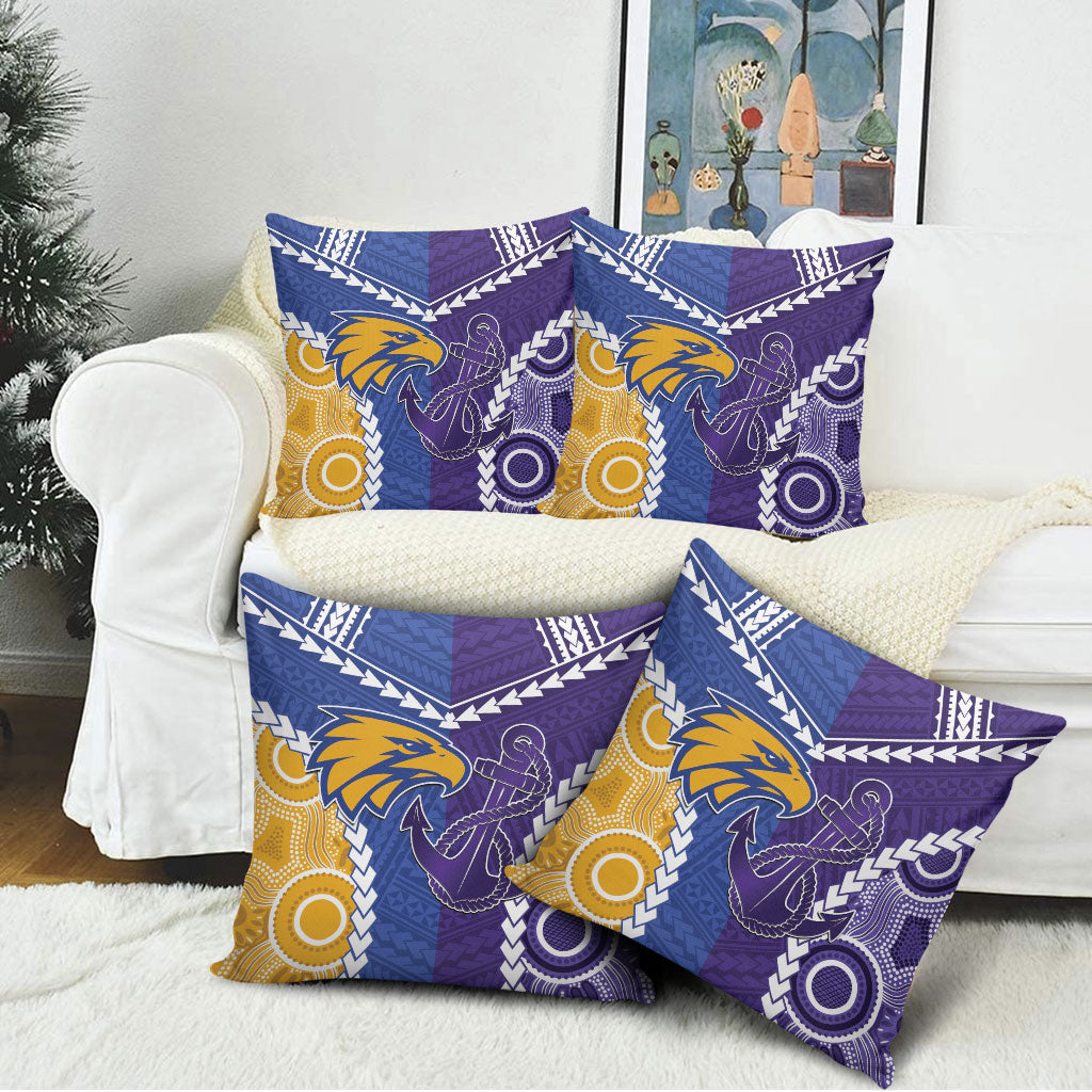 Football Eagles and Dockers Pillow Cover 2026 Together Aboriginal Polynesian Pattern