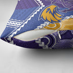 Football Eagles and Dockers Pillow Cover 2026 Together Aboriginal Polynesian Pattern