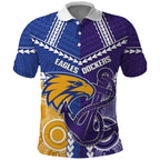 Custom Football Eagles and Dockers Polo Shirt 2026 Together Aboriginal Polynesian Pattern