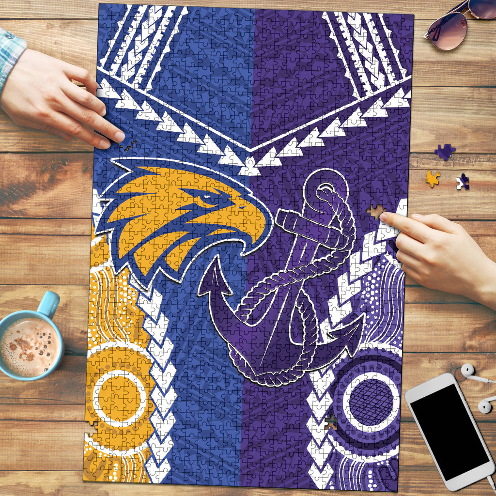 Football Eagles and Dockers Puzzle 2026 Together Aboriginal Polynesian Pattern
