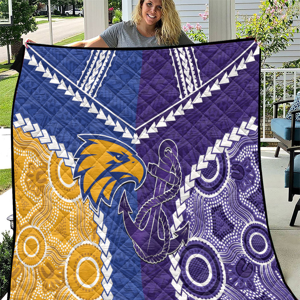 Football Eagles and Dockers Quilt 2026 Together Aboriginal Polynesian Pattern