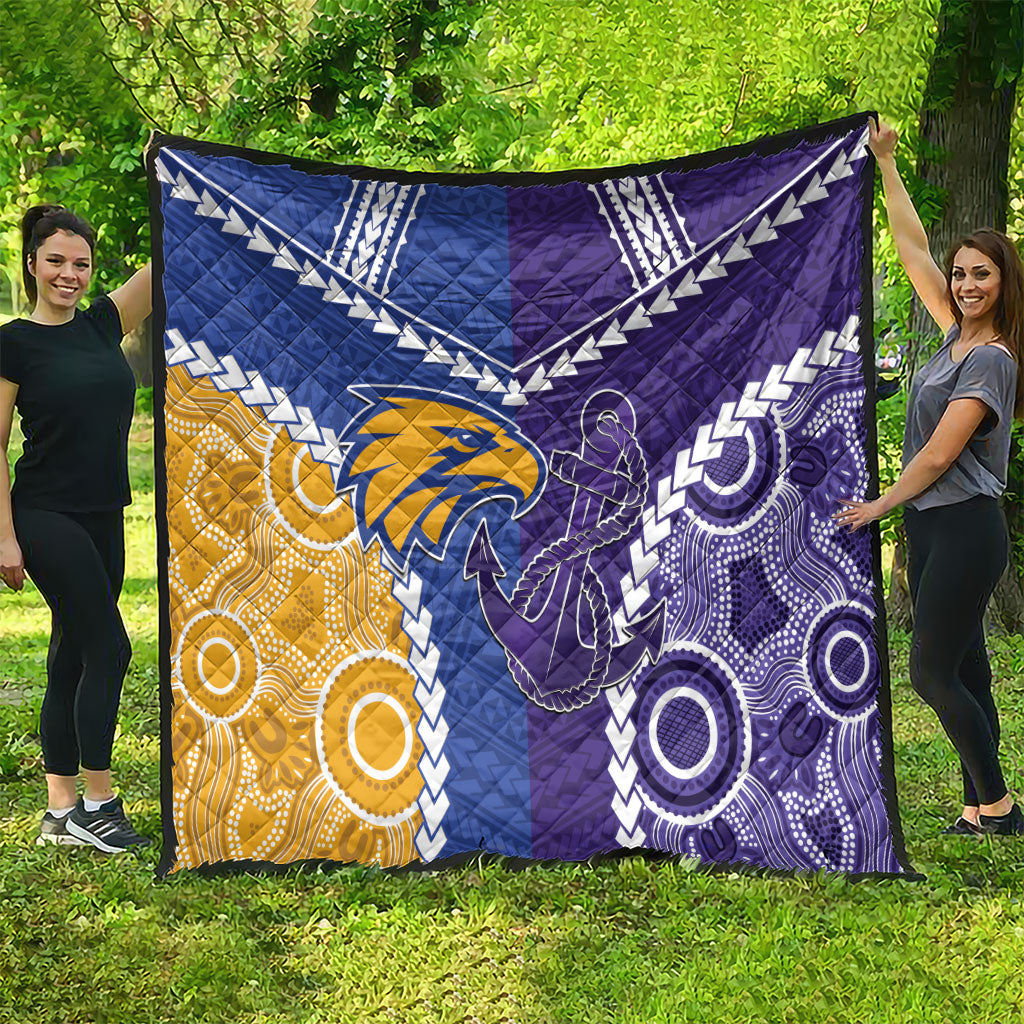 Football Eagles and Dockers Quilt 2026 Together Aboriginal Polynesian Pattern