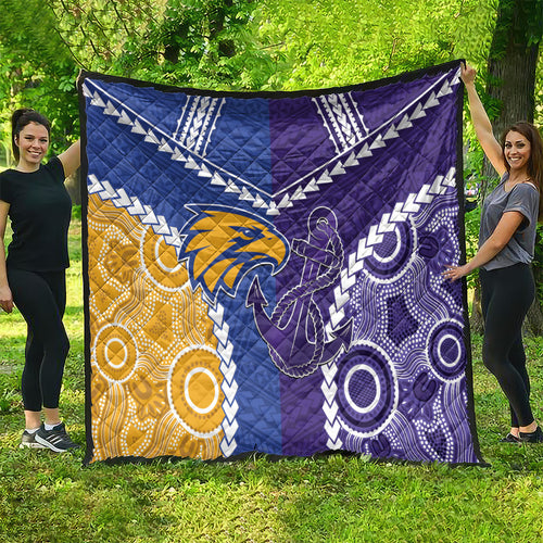 Football Eagles and Dockers Quilt 2026 Together Aboriginal Polynesian Pattern