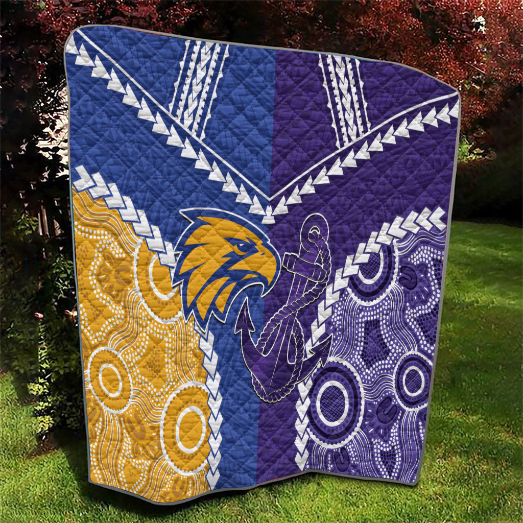 Football Eagles and Dockers Quilt 2026 Together Aboriginal Polynesian Pattern