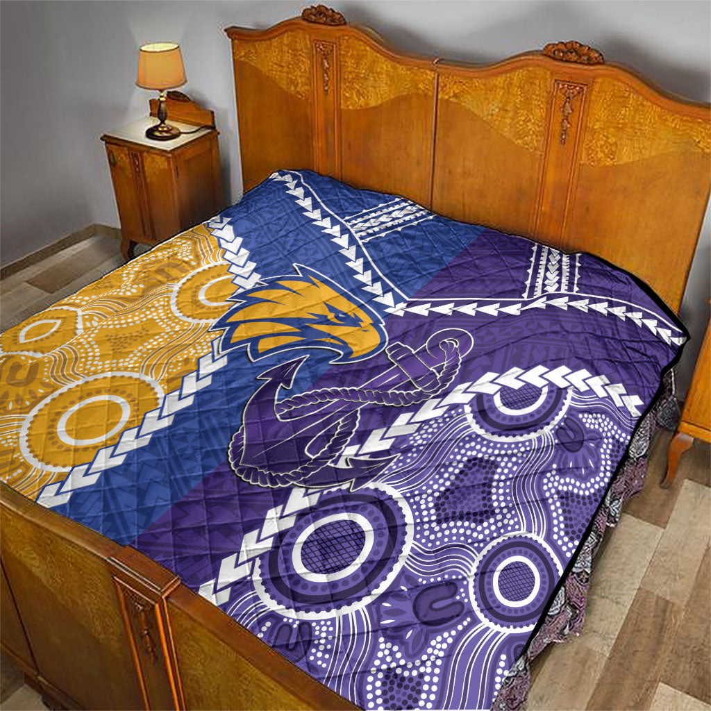 Football Eagles and Dockers Quilt 2026 Together Aboriginal Polynesian Pattern