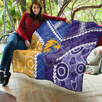 Football Eagles and Dockers Quilt 2026 Together Aboriginal Polynesian Pattern