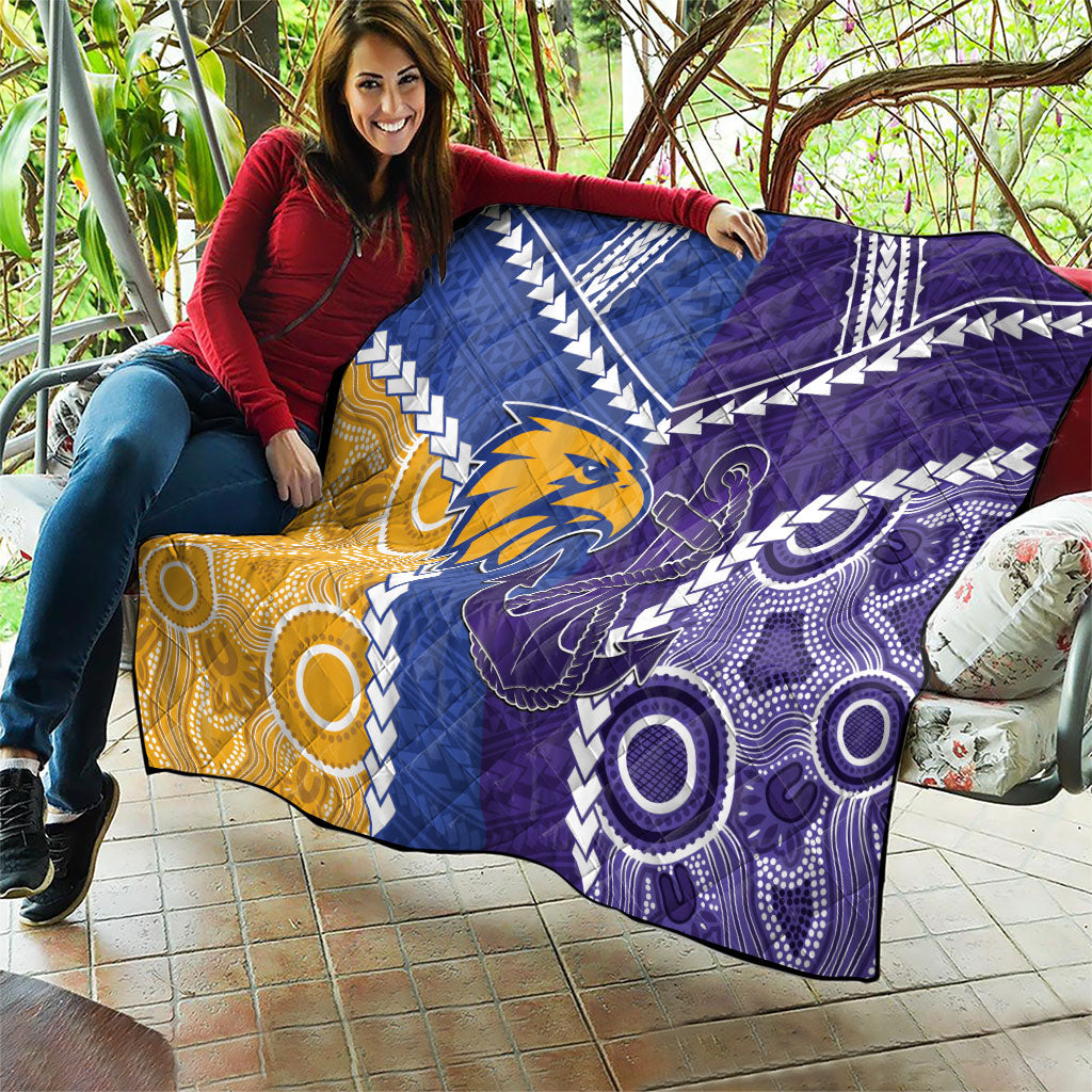 Football Eagles and Dockers Quilt 2026 Together Aboriginal Polynesian Pattern