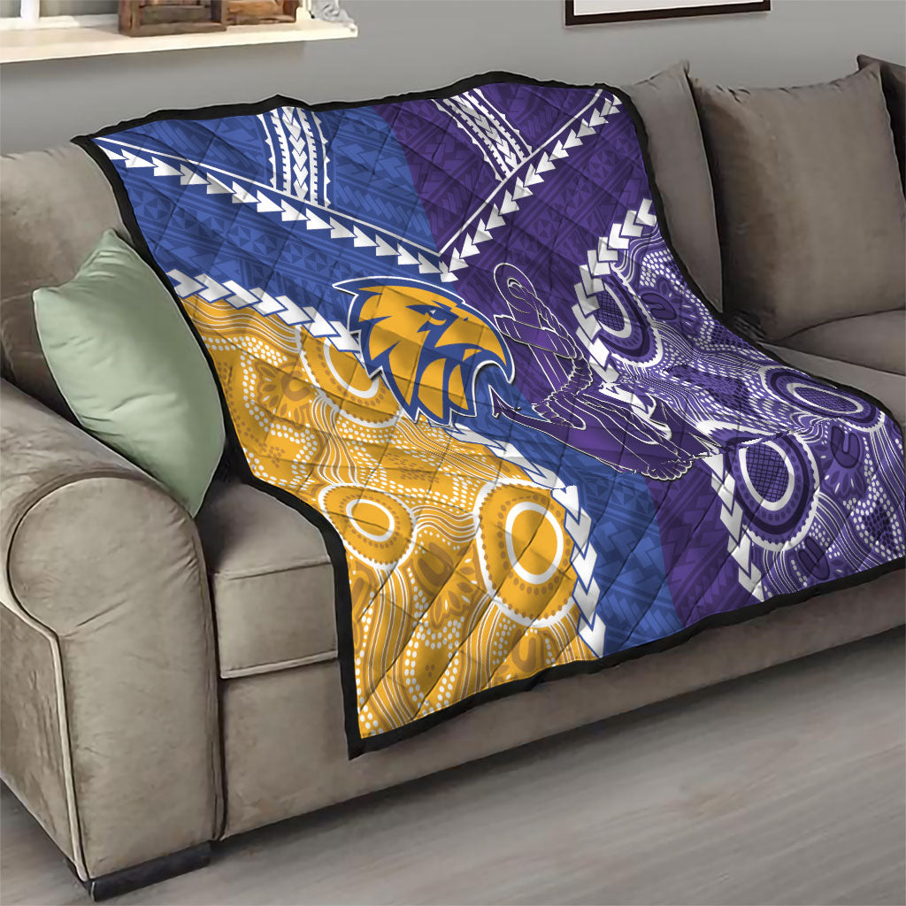 Football Eagles and Dockers Quilt 2026 Together Aboriginal Polynesian Pattern