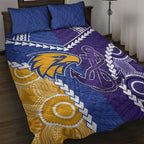 Football Eagles and Dockers Quilt Bed Set 2026 Together Aboriginal Polynesian Pattern