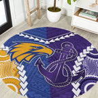 Football Eagles and Dockers Round Carpet 2026 Together Aboriginal Polynesian Pattern