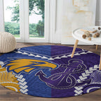 Football Eagles and Dockers Round Carpet 2026 Together Aboriginal Polynesian Pattern