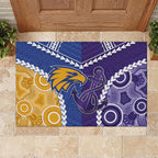 Football Eagles and Dockers Rubber Doormat 2026 Together Aboriginal Polynesian Pattern