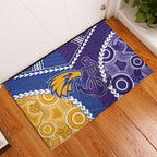 Football Eagles and Dockers Rubber Doormat 2026 Together Aboriginal Polynesian Pattern