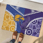 Football Eagles and Dockers Rubber Doormat 2026 Together Aboriginal Polynesian Pattern