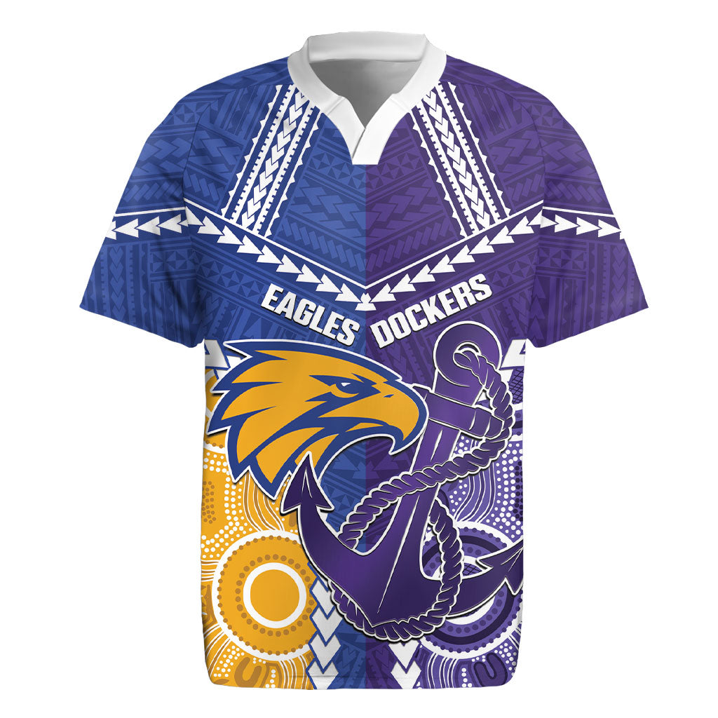 Custom Football Eagles and Dockers Rugby Jersey 2026 Together Aboriginal Polynesian Pattern
