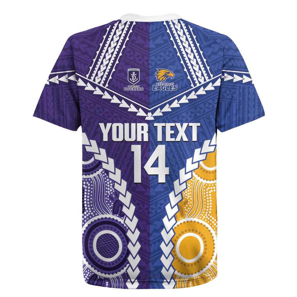 Custom Football Eagles and Dockers Rugby Jersey 2026 Together Aboriginal Polynesian Pattern
