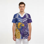 Custom Football Eagles and Dockers Scrub Top 2026 Together Aboriginal Polynesian Pattern