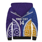 Custom Football Eagles and Dockers Sherpa Hoodie 2026 Together Aboriginal Polynesian Pattern