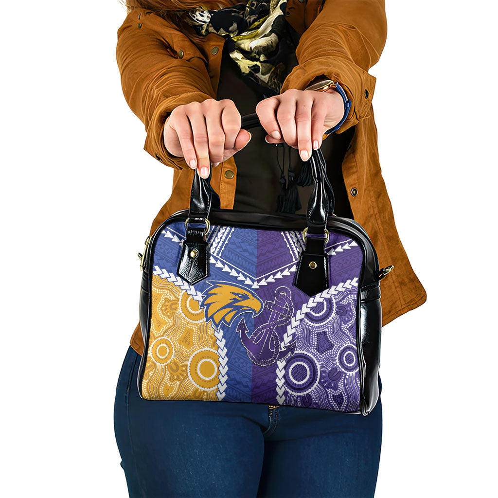Football Eagles and Dockers Shoulder Handbag 2026 Together Aboriginal Polynesian Pattern