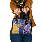 Football Eagles and Dockers Shoulder Handbag 2026 Together Aboriginal Polynesian Pattern