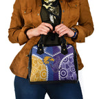 Football Eagles and Dockers Shoulder Handbag 2026 Together Aboriginal Polynesian Pattern