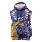 Custom Football Eagles and Dockers Sleeveless Hoodie 2026 Together Aboriginal Polynesian Pattern
