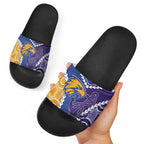 Football Eagles and Dockers Slide Sandals 2026 Together Aboriginal Polynesian Pattern