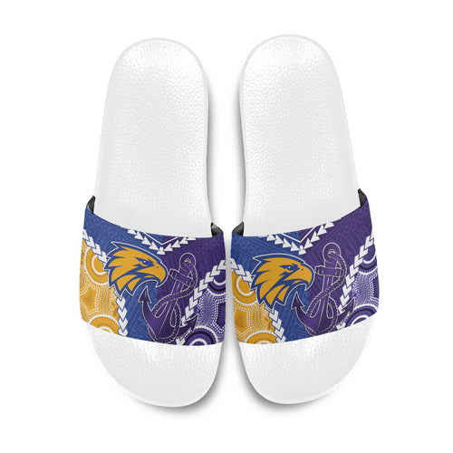 Football Eagles and Dockers Slide Sandals 2026 Together Aboriginal Polynesian Pattern