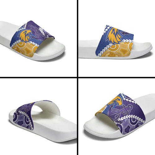 Football Eagles and Dockers Slide Sandals 2026 Together Aboriginal Polynesian Pattern