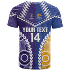 Custom Football Eagles and Dockers T Shirt 2026 Together Aboriginal Polynesian Pattern