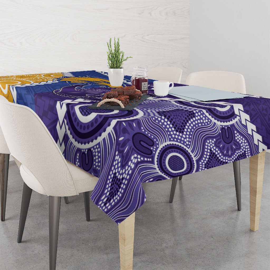Football Eagles and Dockers Tablecloth 2026 Together Aboriginal Polynesian Pattern