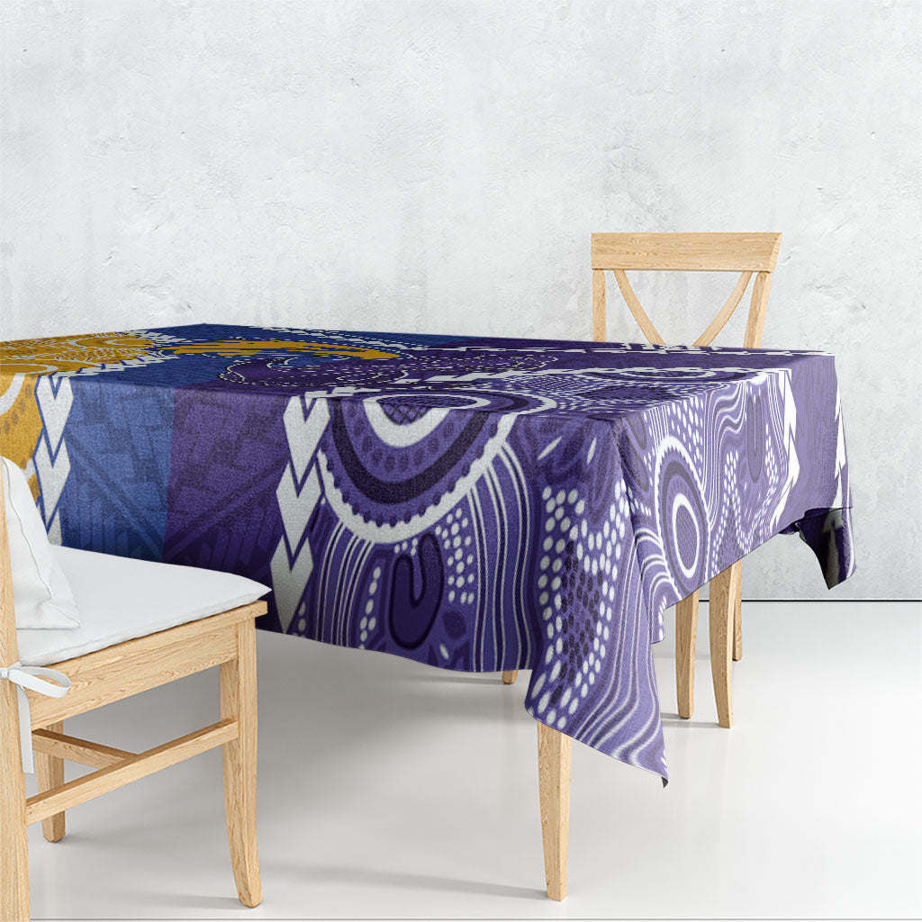 Football Eagles and Dockers Tablecloth 2026 Together Aboriginal Polynesian Pattern