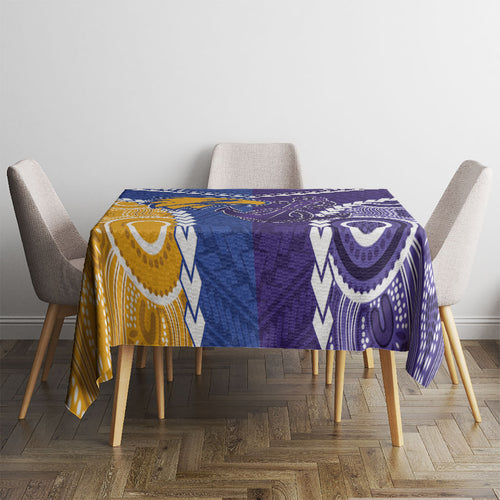 Football Eagles and Dockers Tablecloth 2026 Together Aboriginal Polynesian Pattern