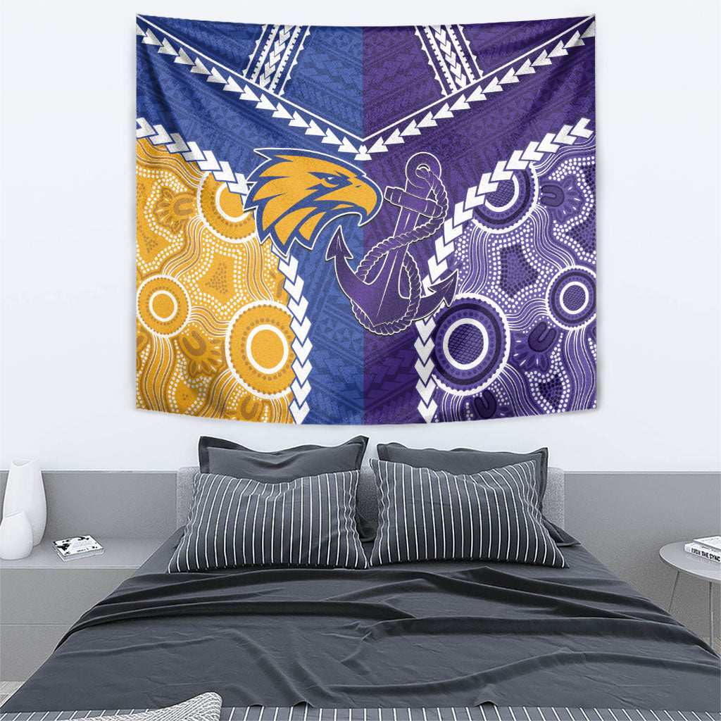 Football Eagles and Dockers Tapestry 2026 Together Aboriginal Polynesian Pattern