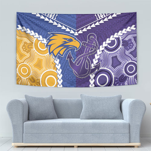 Football Eagles and Dockers Tapestry 2026 Together Aboriginal Polynesian Pattern