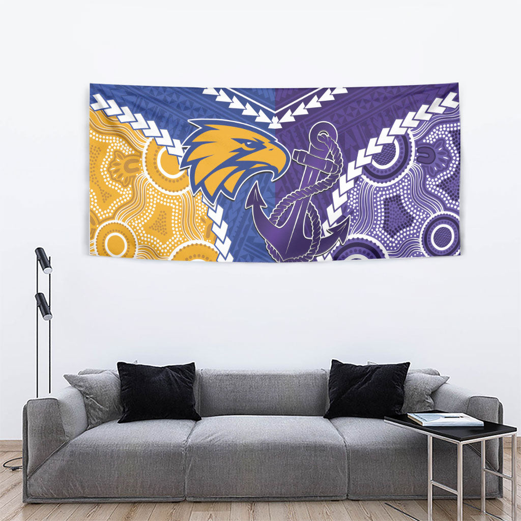 Football Eagles and Dockers Tapestry 2026 Together Aboriginal Polynesian Pattern