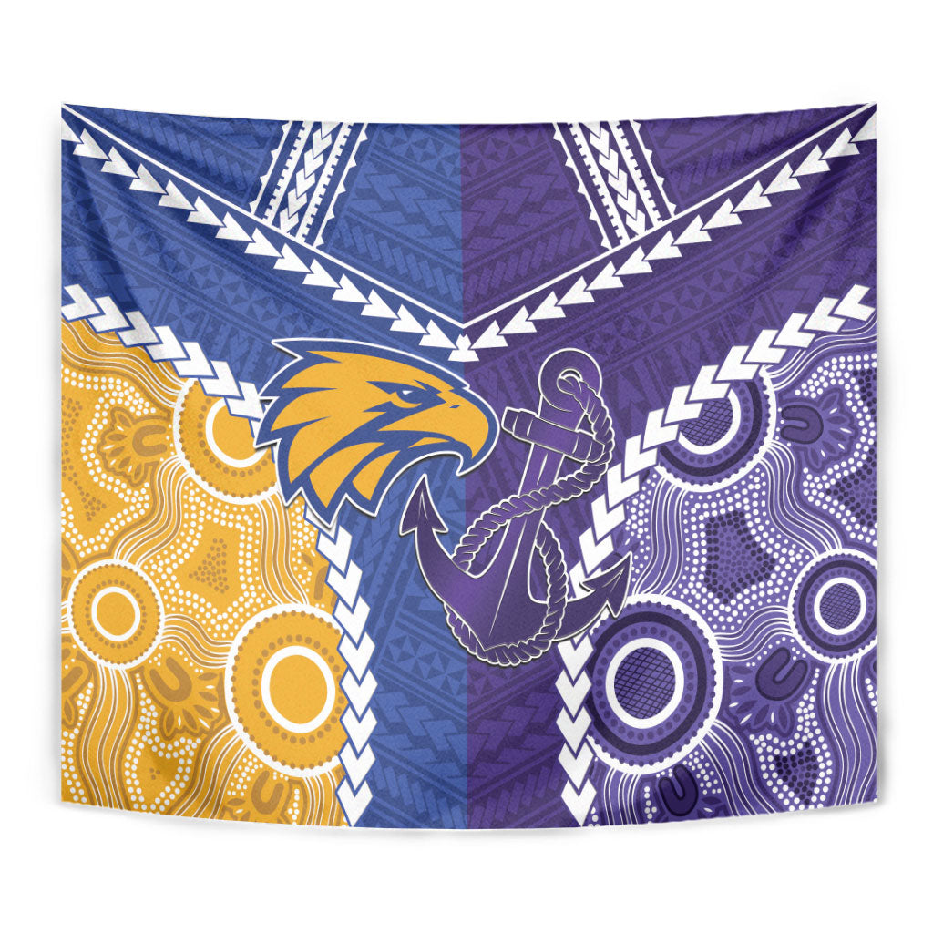 Football Eagles and Dockers Tapestry 2026 Together Aboriginal Polynesian Pattern
