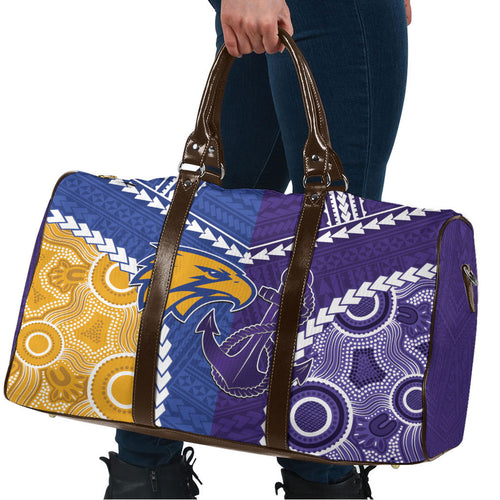Football Eagles and Dockers Travel Bag 2026 Together Aboriginal Polynesian Pattern