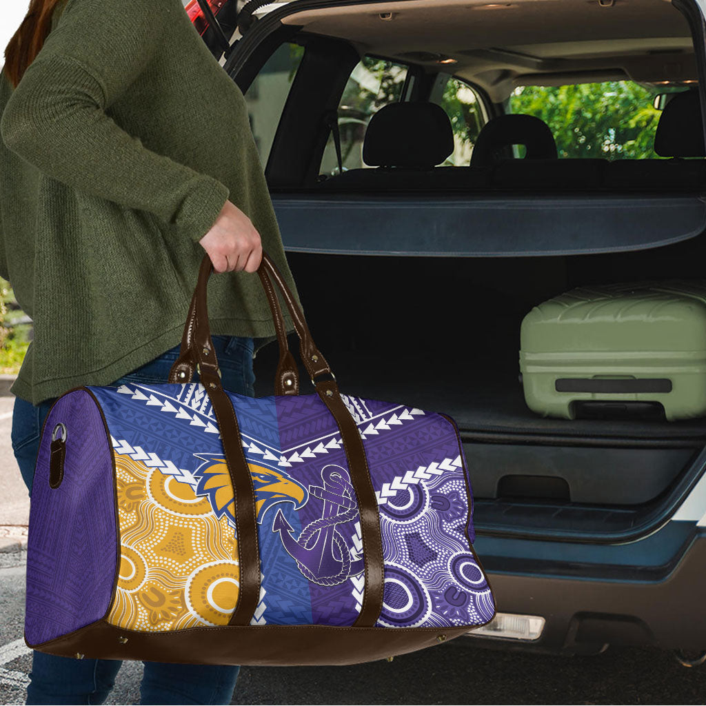Football Eagles and Dockers Travel Bag 2026 Together Aboriginal Polynesian Pattern