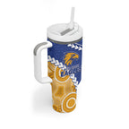 Custom Football Eagles and Dockers Tumbler With Handle 2026 Together Aboriginal Polynesian Pattern
