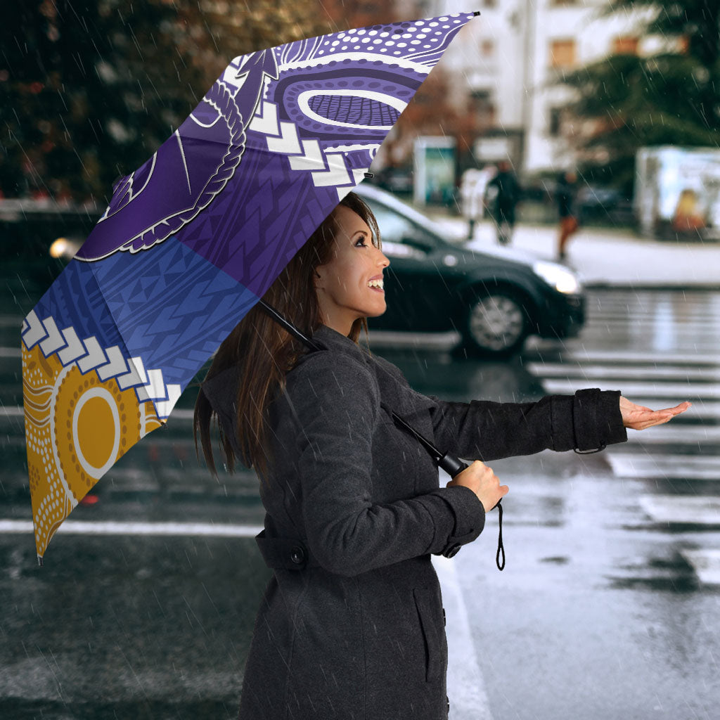 Football Eagles and Dockers Umbrella 2026 Together Aboriginal Polynesian Pattern