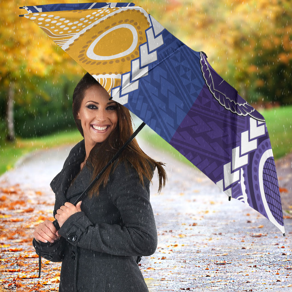 Football Eagles and Dockers Umbrella 2026 Together Aboriginal Polynesian Pattern