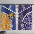 Football Eagles and Dockers Window Curtain 2026 Together Aboriginal Polynesian Pattern