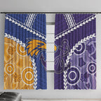 Football Eagles and Dockers Window Curtain 2026 Together Aboriginal Polynesian Pattern