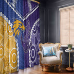 Football Eagles and Dockers Window Curtain 2026 Together Aboriginal Polynesian Pattern