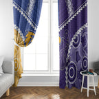 Football Eagles and Dockers Window Curtain 2026 Together Aboriginal Polynesian Pattern