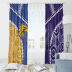 Football Eagles and Dockers Window Curtain 2026 Together Aboriginal Polynesian Pattern