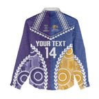 Custom Football Eagles and Dockers Women Casual Shirt 2026 Together Aboriginal Polynesian Pattern
