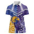 Custom Football Eagles and Dockers Women Polo Shirt 2026 Together Aboriginal Polynesian Pattern